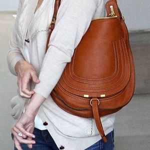 The Chloe Marcie Hobo handbag size medium. Color Coral